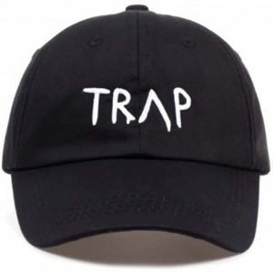 Baseball Caps Trap Dad Hat Baseball Cap Cotton Hat Embroidered Cap Plain Cap with Adjustable - Black - CT18DA0K864 $9.93