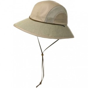 Sun Hats UV50 Foldable Sunhat Women Ponytail Hole Safari Beach Fishing Bucket Hat 55-61CM - 00707_khaki - CB18RTGLQL3 $37.58