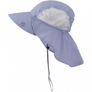 Sun Hats UV 50+ Talson Large Bill Hat with Detachable Flap - Purple - CG11FITPSQL $12.32