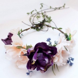 Headbands Handmade Adjustable Flower Wreath Headband Halo Floral Crown Garland Headpiece Wedding Festival Party - C6187TXS6QY...