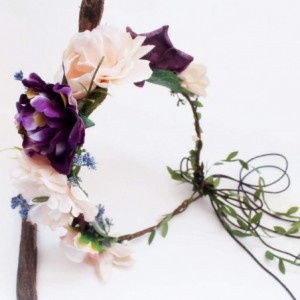 Headbands Handmade Adjustable Flower Wreath Headband Halo Floral Crown Garland Headpiece Wedding Festival Party - C6187TXS6QY...