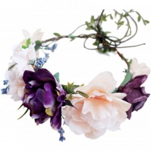 Headbands Handmade Adjustable Flower Wreath Headband Halo Floral Crown Garland Headpiece Wedding Festival Party - C6187TXS6QY...