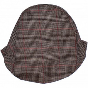 Newsboy Caps Street Easy Urban Classic Newsboy Cap - Dark Brown Glen Plaid - CL197I96ARM $15.94