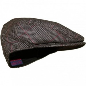 Newsboy Caps Street Easy Urban Classic Newsboy Cap - Dark Brown Glen Plaid - CL197I96ARM $15.94