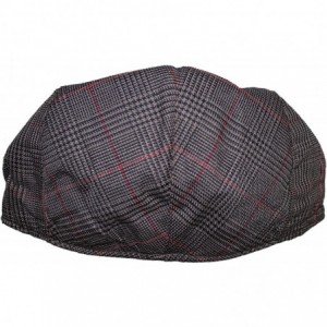 Newsboy Caps Street Easy Urban Classic Newsboy Cap - Dark Brown Glen Plaid - CL197I96ARM $15.94