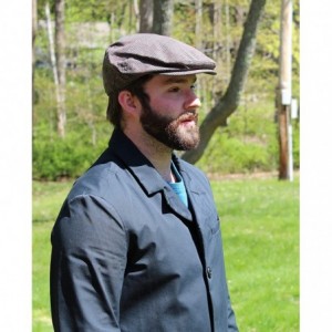 Newsboy Caps Street Easy Urban Classic Newsboy Cap - Dark Brown Glen Plaid - CL197I96ARM $15.94