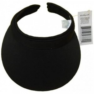 Visors Cushees 233R Cotton Clip on Visor Black - C311CZB0QWV $15.52