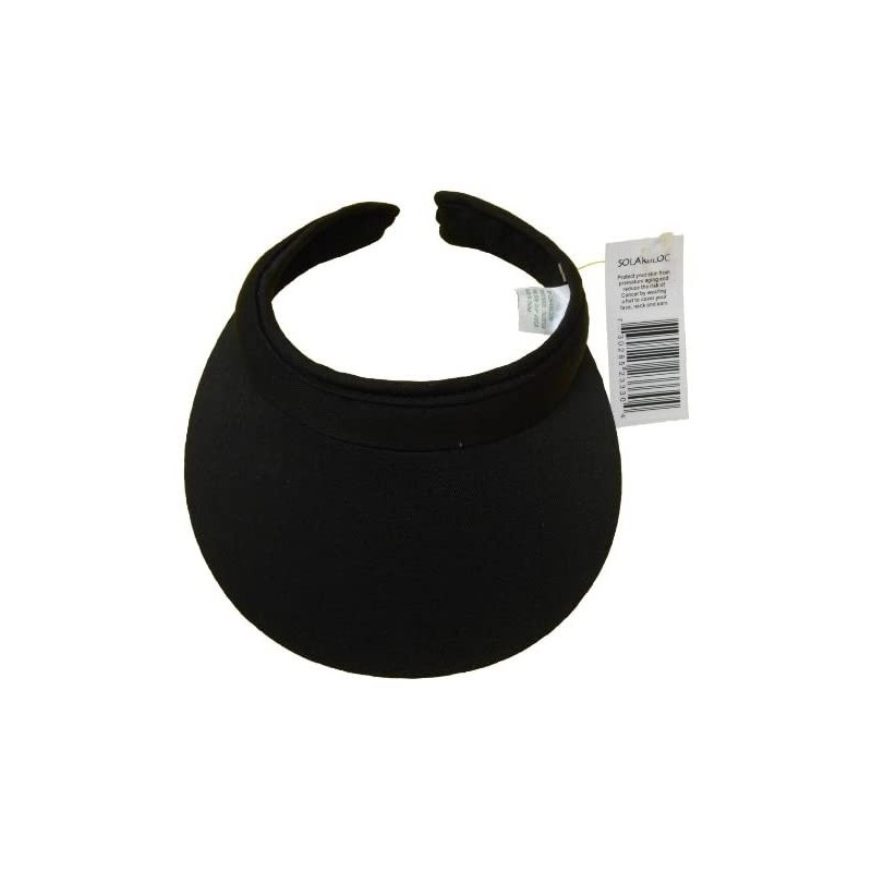 Visors Cushees 233R Cotton Clip on Visor Black - C311CZB0QWV $15.52