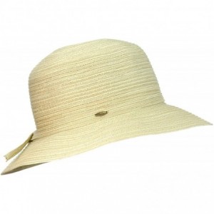 Sun Hats Spring Summer Multicolor Weaved Ribbon Floppy Brim Sun Hat - Natural - C612E37NBJT $15.17