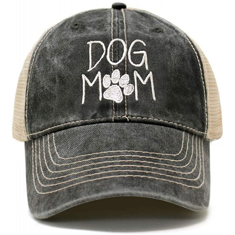 Baseball Caps Dog Mom Dad Hat Cotton Baseball Cap Polo Style Low Profile - Tc101 Charcoal - CC18U92REWD $11.12