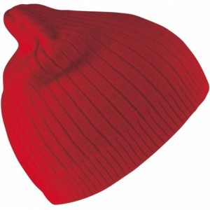 Skullies & Beanies Double Knit Cotton Beanie Hat - Red - CU110WFN7G9 $10.52