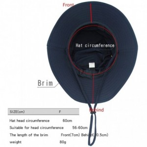 Sun Hats Women Lightweight Safari Sun Hat Quick Dry Fishing Hat with Strap Cool - Navy Blue - CR18G0X69CK $14.43