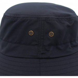 Sun Hats Women Lightweight Safari Sun Hat Quick Dry Fishing Hat with Strap Cool - Navy Blue - CR18G0X69CK $14.43