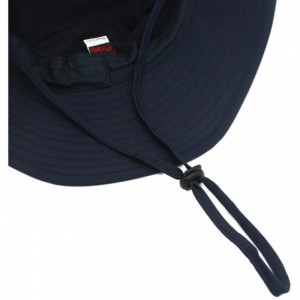 Sun Hats Women Lightweight Safari Sun Hat Quick Dry Fishing Hat with Strap Cool - Navy Blue - CR18G0X69CK $27.78