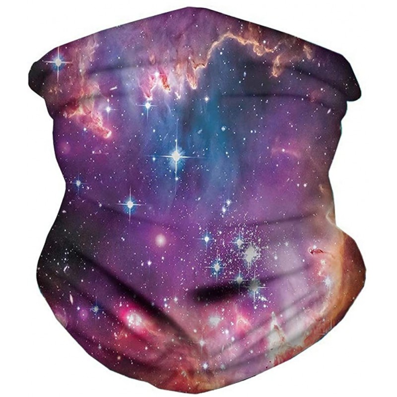 Balaclavas Women's 3D Galaxy Print Multifunctional Headwear Face Mask Headband Neck Gaiter Face Scarf - Shiny Galaxy - CH1982...