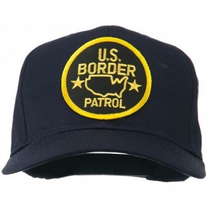 Baseball Caps US Border Patrol Embroidered Patch Cap - Navy - CA11RNPRSEN $13.41