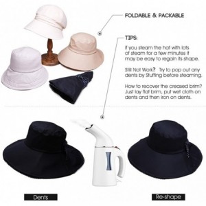 Baseball Caps Womens UPF50 Cotton Packable Sun Hats w/Chin Cord Wide Brim Stylish 54-60CM - 69038_pink - C912E73Y9MR $25.23