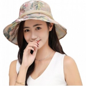 Sun Hats Womens Summer Sunhat with UV Protection Packable Wide Brim Hats - Khaki - CV18EL8226D $9.80