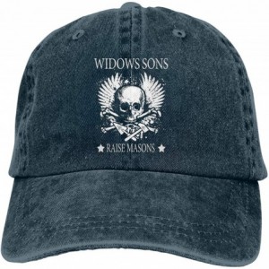Baseball Caps Widows Sons Raise Masons Unisex Travel Sunscreen Caps Sun Hat - Navy - CA18U8A2IKN $29.29