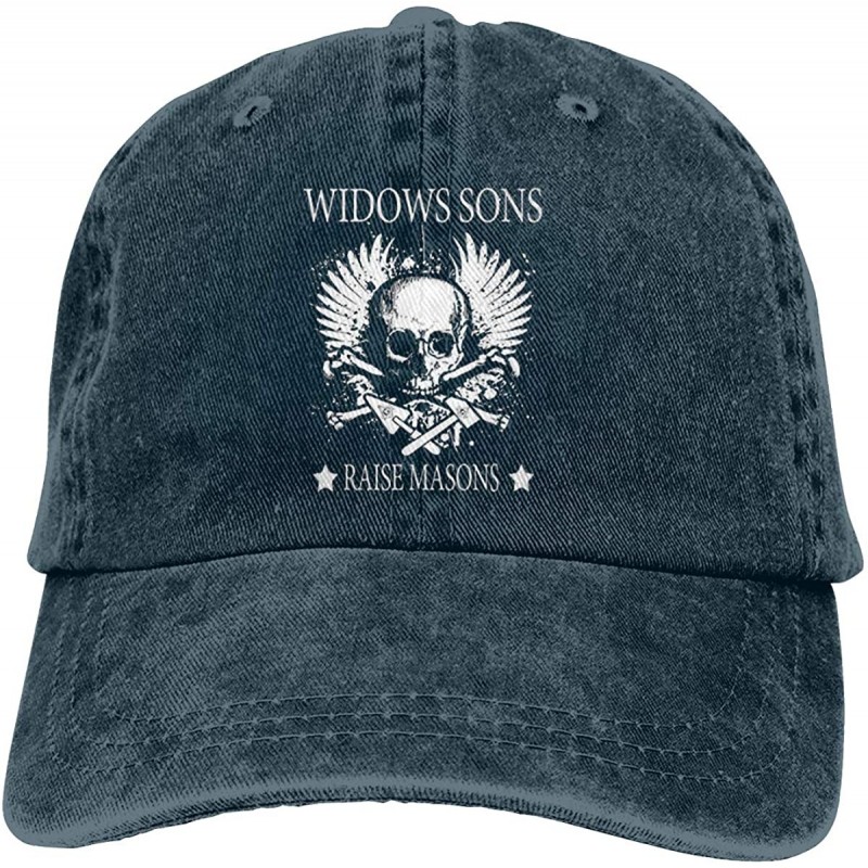 Baseball Caps Widows Sons Raise Masons Unisex Travel Sunscreen Caps Sun Hat - Navy - CA18U8A2IKN $15.64