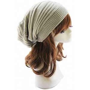 Berets Unisex Plain Long Beanie - Grey - C611T8WIXXJ $10.43