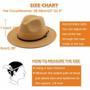 Fedoras Women Belt Buckle Fedora Hat - Camel - CC183IO8D35 $14.94