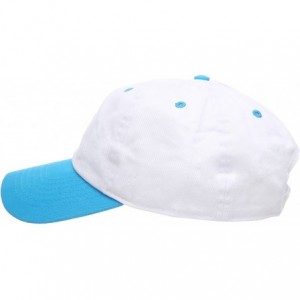 Baseball Caps Two Tone 100% Cotton Stonewashed Cap Adjustable Hat Low Profile Baseball Cap. - Turquoise - CP12NVZI6HD $10.70