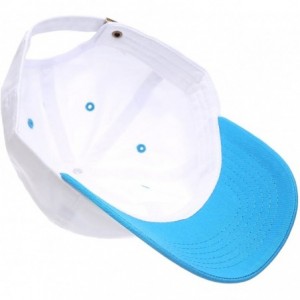 Baseball Caps Two Tone 100% Cotton Stonewashed Cap Adjustable Hat Low Profile Baseball Cap. - Turquoise - CP12NVZI6HD $10.70