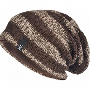 Skullies & Beanies Mens Slouchy Long Oversized Beanie Knit Cap for Summer Winter B103 - B103-bn - CV12OC04GOA $24.65