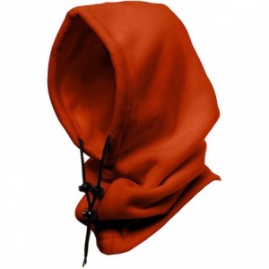 Balaclavas 4 in 1 Full Face Hood for Adults- Fleece Balaclava- Ski Mask Hoodie- Face Fleece Mask - Blood Orange - C018ZCKAKHY...