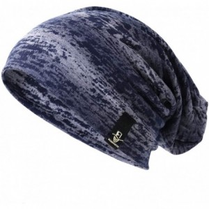 Skullies & Beanies Mens Slouchy Beanie Skull Cap Summer Thin Baggy Oversized Knit Hat B301 - B081-blue - CZ18CK02KKA $11.76