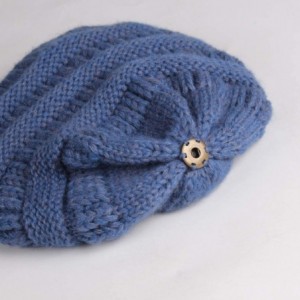 Skullies & Beanies Winter Slouchy Beanie Hats Women Fleece Lined Warm Ski Knitted Pom Pom Hat - 24-blue - C018ULU6YQT $13.92
