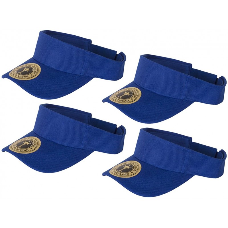 Visors 4 Pack Youth Size Sun Visor - Royal - C31822T235C $16.38