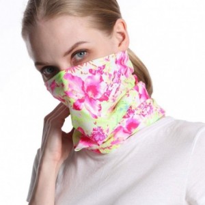 Balaclavas Balaclava Neck Gaiter Scarf Cooling Sports Bandana Face Cover UV Wind Protection Outdoor - Pink Floral - C5199CLL6...