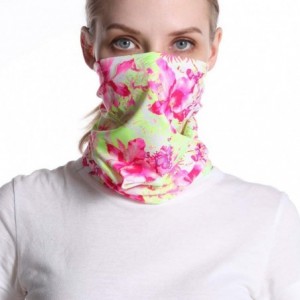 Balaclavas Balaclava Neck Gaiter Scarf Cooling Sports Bandana Face Cover UV Wind Protection Outdoor - Pink Floral - C5199CLL6...