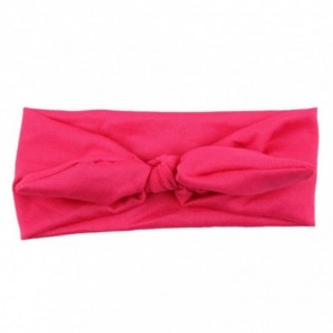 Headbands Elastic Hairband Bandana Headband Decoration - Hot pink - CC18GNG50TA $15.92