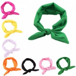 Headbands Elastic Hairband Bandana Headband Decoration - Hot pink - CC18GNG50TA $9.43