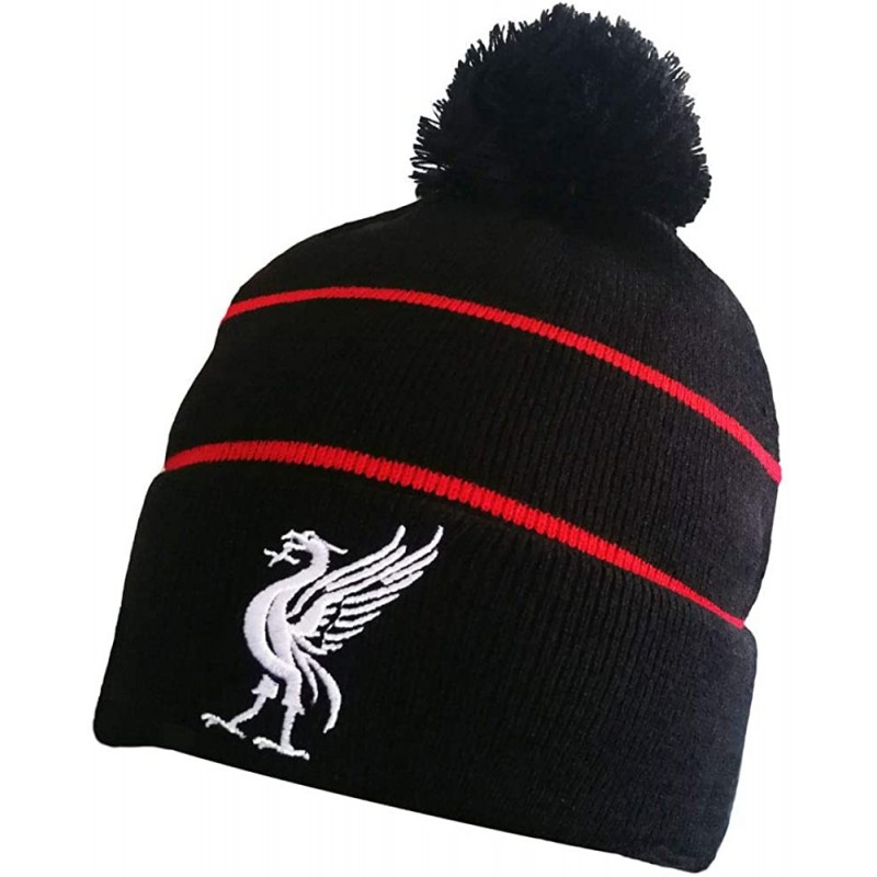 Baseball Caps Soccer Team Embroidered Hat Men/Women Fashionable Knitted Beanie Hat - Liverpool Black - C9192D7S33E $14.45