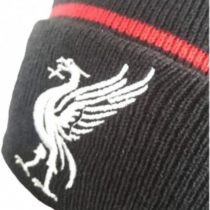 Baseball Caps Soccer Team Embroidered Hat Men/Women Fashionable Knitted Beanie Hat - Liverpool Black - C9192D7S33E $14.45