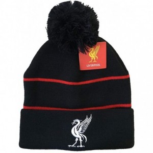 Baseball Caps Soccer Team Embroidered Hat Men/Women Fashionable Knitted Beanie Hat - Liverpool Black - C9192D7S33E $14.45