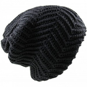 Skullies & Beanies Unisex Knit Slouch Reversible Beanie - Gray - CY11TWU4NS1 $13.27