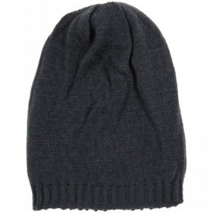 Skullies & Beanies Unisex Knit Slouch Reversible Beanie - Gray - CY11TWU4NS1 $13.27