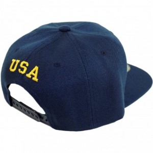 Baseball Caps USA Flag Patch Embroidery Snapback Hat America Flag Adjustable Baseball Cap - Navy - CY18DU9ET9Y $11.22
