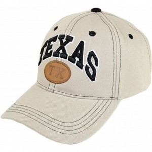 Baseball Caps Texas State Embroidery Hat Adjustable Texas Independent Lone Star Baseball Cap - Beige - CV18D5IIR39 $21.71