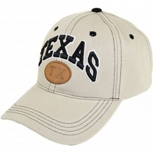 Baseball Caps Texas State Embroidery Hat Adjustable Texas Independent Lone Star Baseball Cap - Beige - CV18D5IIR39 $10.57