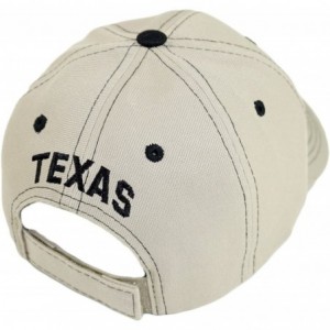 Baseball Caps Texas State Embroidery Hat Adjustable Texas Independent Lone Star Baseball Cap - Beige - CV18D5IIR39 $10.57