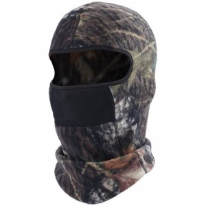 Balaclavas Camo Balaclava Fleece Hood with Neck Warmer Ski Face Mask with Air Net - Camo-14 - CF189S65HIG $12.97