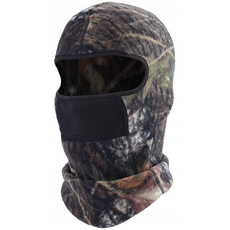 Balaclavas Camo Balaclava Fleece Hood with Neck Warmer Ski Face Mask with Air Net - Camo-14 - CF189S65HIG $12.97