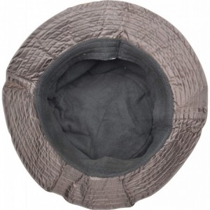 Bucket Hats Adjustable Waterproof Bucket Rain Hat in Nylon - Brown (Fleece Interior Black) - CV18Y8OAGTI $18.55
