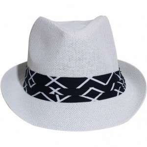 Fedoras Vintage Unisex Fedora Hat Classic Timeless Light Weight - 2120 White - C818EMHNY8W $17.59